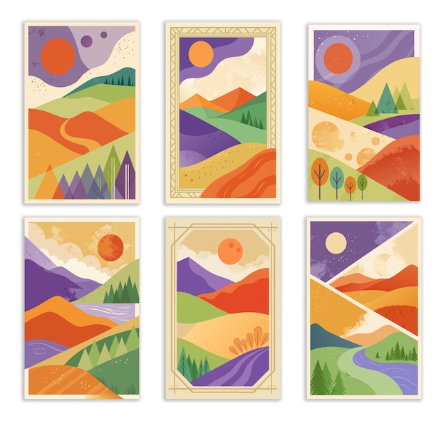 Abstracto Acuarelas de paisajes para los amantes del arte