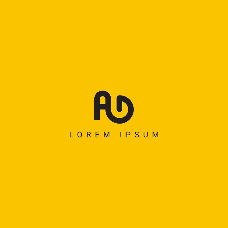 Vector abstracto ag ga letra simple estilo mínimo diseño de logotipo de negocio elemento vectorial