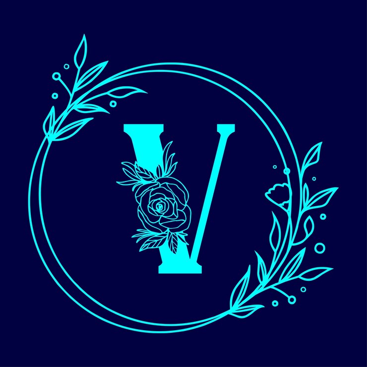 Vector abstracto alfabeto floral ilustración de fondo de un elemento símbolo de la paz símbolo icono vectorial