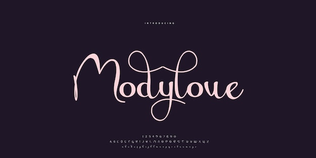 Abstracto Alfabeto de fuentes de moda Fonts urbanos modernos mínimos para la marca de logotipo, etc. Tipografía Caligrafía