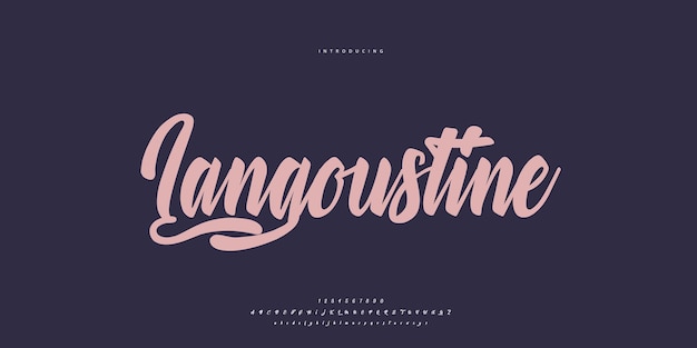 Abstracto Alfabeto de fuentes de moda Fonts urbanos modernos mínimos para la marca de logotipo, etc. Tipografía Caligrafía