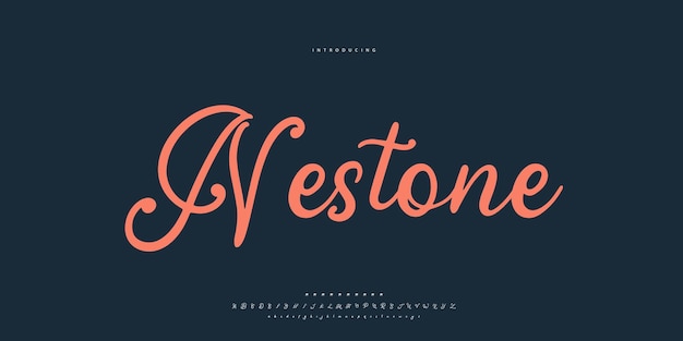 Abstracto Alfabeto de fuentes de moda Fonts urbanos modernos mínimos para la marca de logotipo, etc. Tipografía Caligrafía