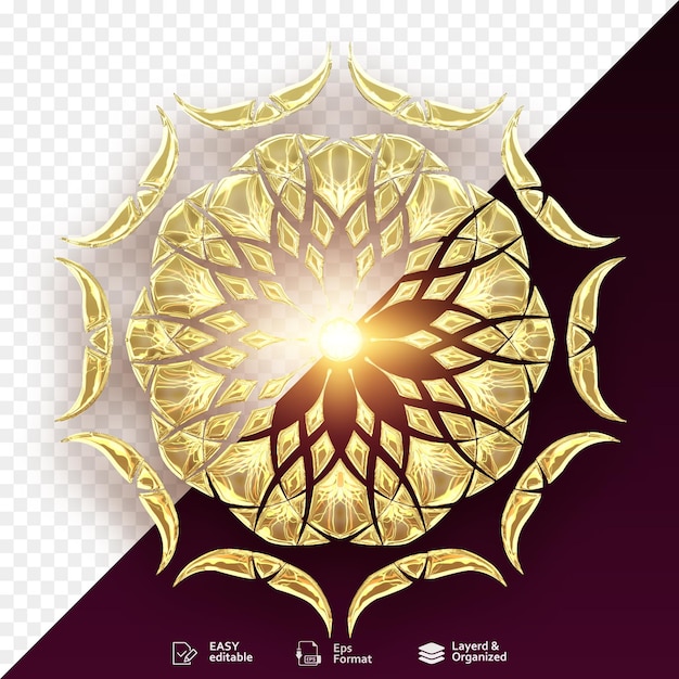 Abstracto árabe musulmán oriental con emblemas enmarcados en oro Marcos de lujo árabes ornamentales tradicionales