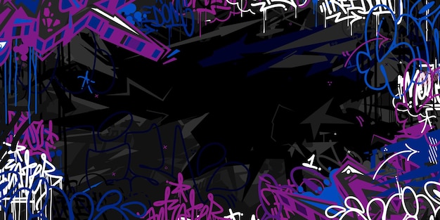 Abstracto Arte de la calle urbano azul oscuro estilo graffiti Vector Ilustración plantilla de fondo