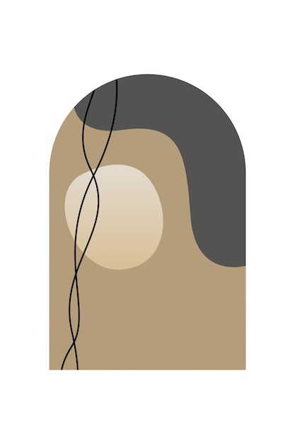 Abstracto Arte del paisaje cartel de mediados de siglo Ilustración de fondo