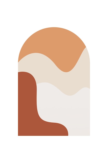 Abstracto Arte del paisaje cartel de mediados de siglo Ilustración de fondo