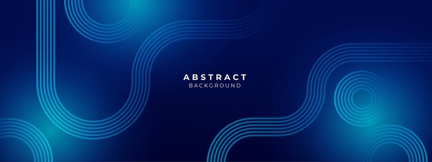 Abstracto azul brillantes líneas geométricas en fondo azul oscuro Moderno azul brillante diagonal líneas redondeadas patrón concepto de tecnología futurista Ilustración vectorial
