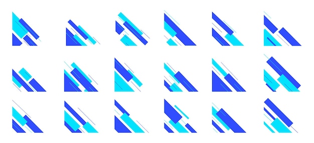 Abstracto Azul Formulación abstracta Banderas de borde y marco de esquina Certificados Invitaciones y cubiertas