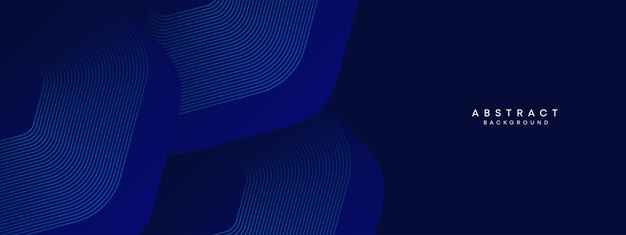 Abstracto azul marino geométrico con telón de fondo de líneas con formas gradientes Presentaciones de fondo