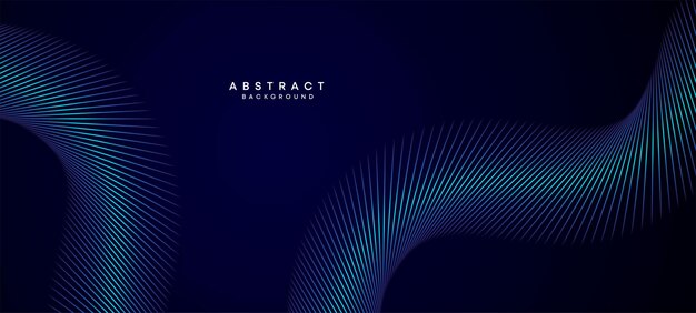 Abstracto azul marino oscuro círculos ondulados líneas tecnología forma geométrica y fondo diagonal