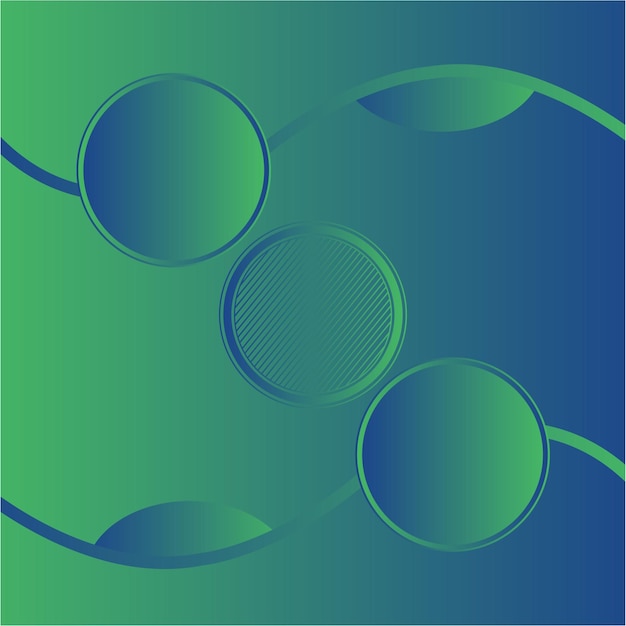 Abstracto azul y verde gradiente forma geométrica círculo fondo fondo futurista moderno