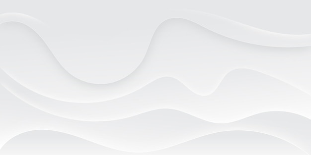 Abstracto blanco y gris claro onda moderna textura de lujo suave fondo vectorial liso y limpio