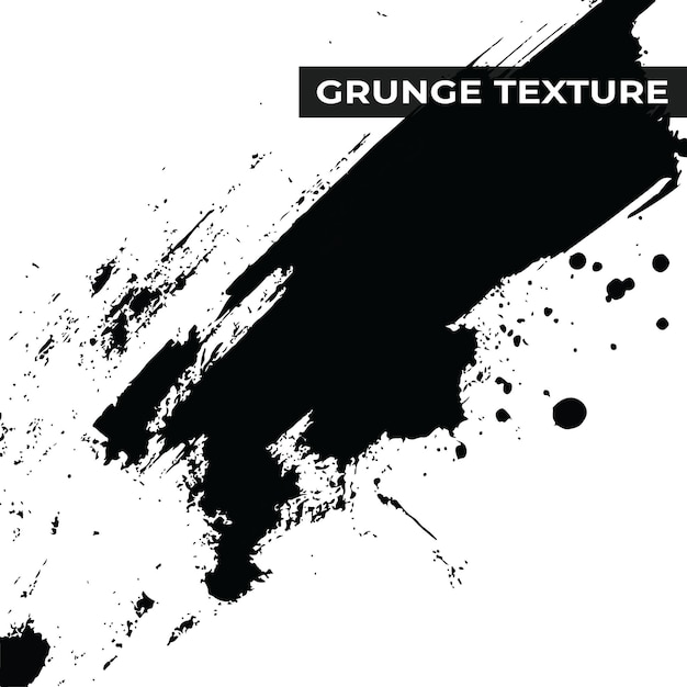 Abstracto en blanco y negro Pinta de pincel Grunge Textura de fondo Vector