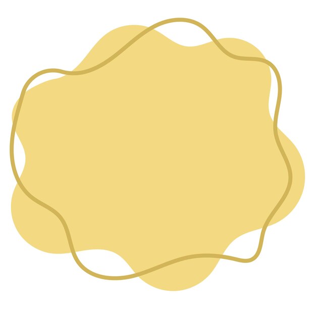 Abstracto Blob amarillo con bordes redondeados