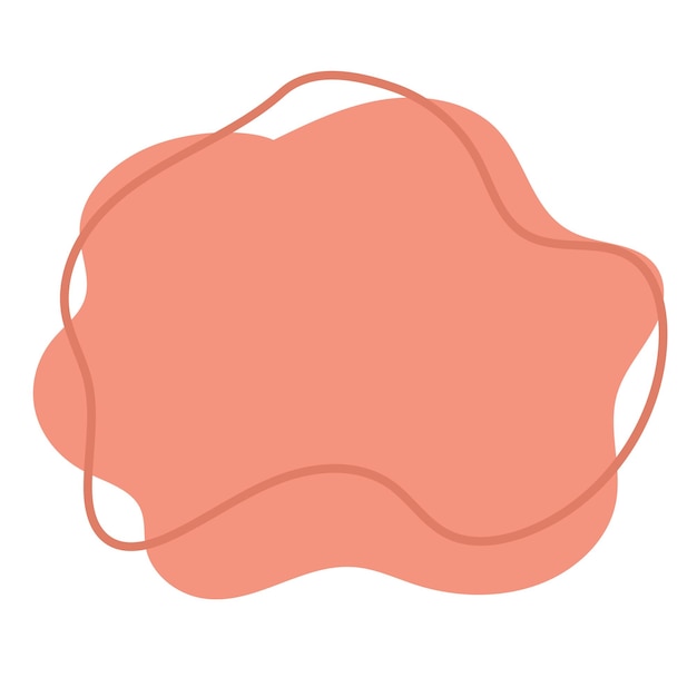 Abstracto Blob de color coral con un contorno fluido