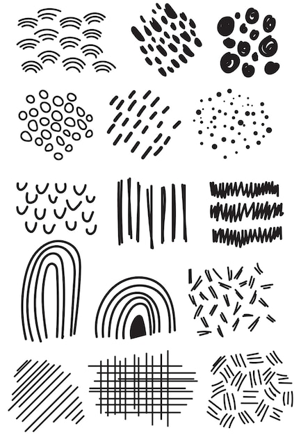 Abstracto boho clip art dibujado a mano conjunto elemento boho vector