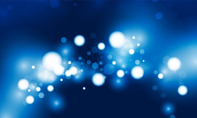 Abstracto bokeh tecnología azul claro polígono Feliz año nuevo 2024 del símbolo concepto de comunicación Hitech de diseño vectorial de mundo digital de clave privada