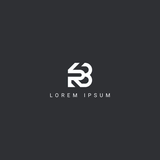 Abstracto BR RB letra simple estilo mínimo diseño de logotipo de negocio elemento vectorial