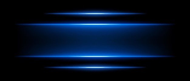 Abstracto brillantes haces de luz azul fondo oscuro Cuatro rayas de neón paralelas crean un efecto de energía futurista con gradientes suaves brillo radiante iluminación vibrante estética digital moderna