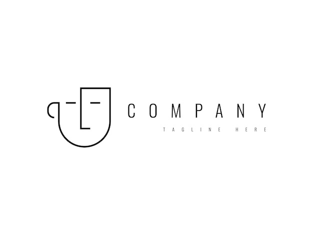 Abstracto cara de taza diseño del logotipo del restaurante café