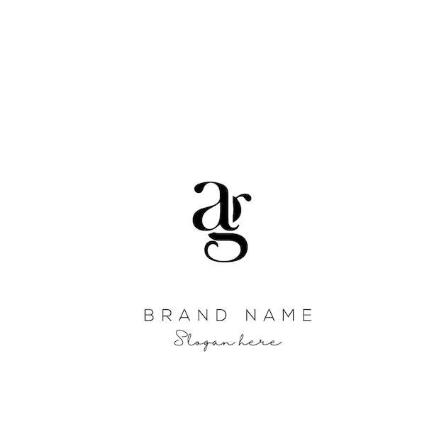 Abstracto Carta creativa AG Diseño de logotipo AG diseño de logotipo para negocios firma de marca de moda