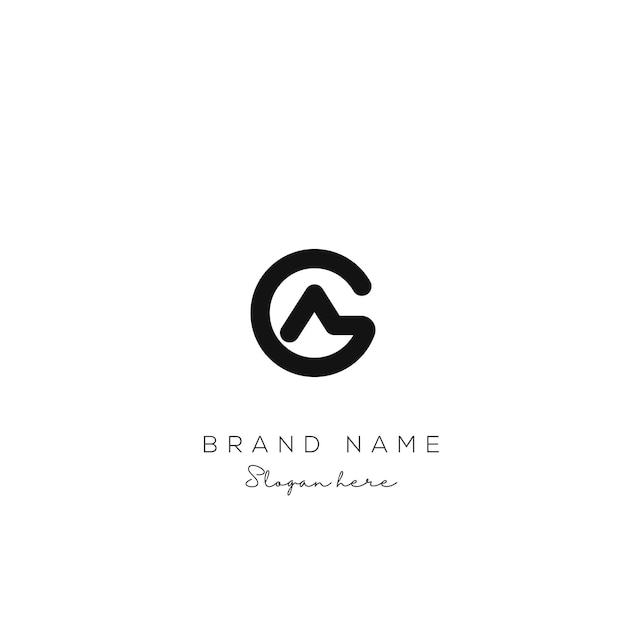 Abstracto Carta creativa AG Diseño de logotipo AG diseño de logotipo para negocios firma de marca de moda