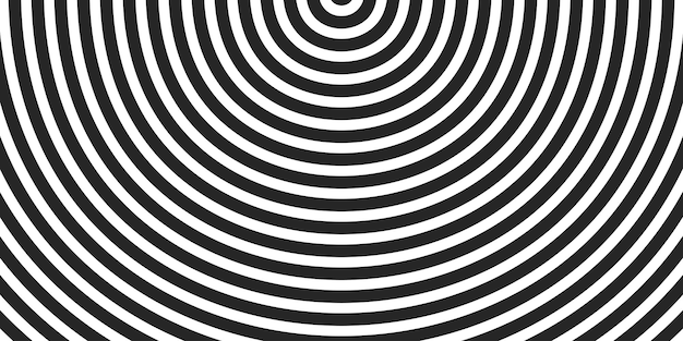 Abstracto círculo línea de fondo rayas o líneas diseño arte óptico vector