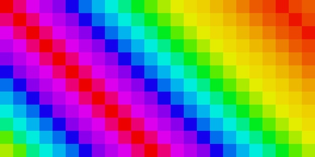 Abstracto color arco iris geometrico completo patrón de borde cuadrado estilo vectorial