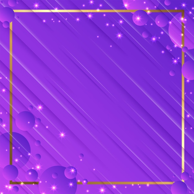 Abstracto Color lavanda con marco poligonal