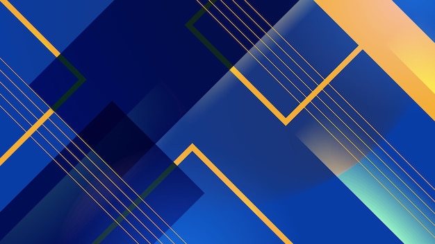 Abstracto colorido azul amarillo oro gradiente geométrico papel tapiz de fondo plantilla diseño de pancarta