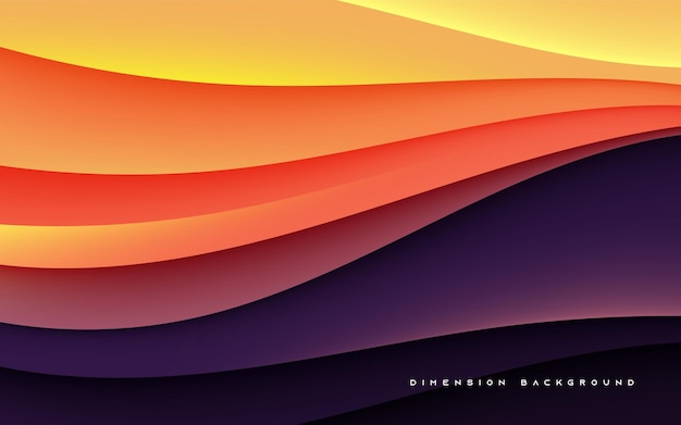Abstracto colorido gradiente capas 3D fondo dimensión de color suave