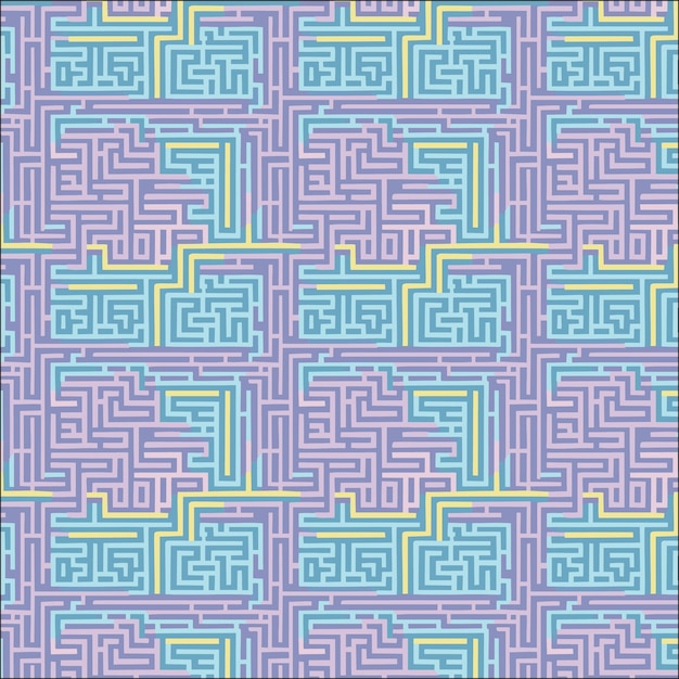 Abstracto colorido laberinto juego patrón imagen vectorial