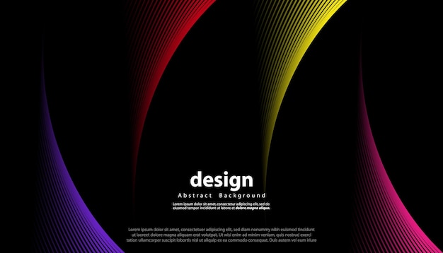 Abstracto colorido línea de onda de fondo vectorial curva de línea diseño moderno para sus ideas pancartas carteles carteles plantilla vectorial Eps10
