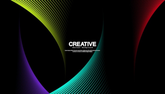Abstracto colorido línea de onda de fondo vectorial curva de línea diseño moderno para sus ideas pancartas carteles carteles plantilla vectorial Eps10