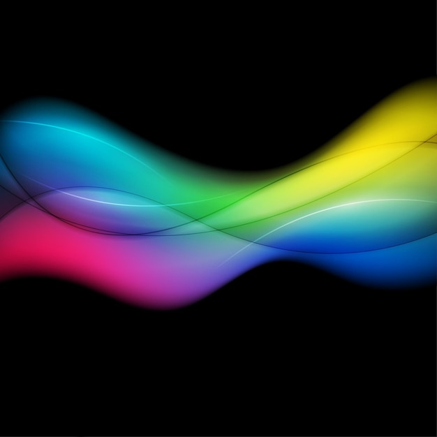 Abstracto colorido líquido que fluye ondas gráfico fondo brillante