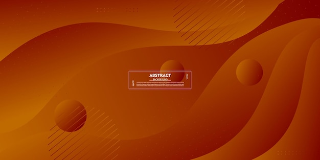 Abstracto colorido onda naranja y patrón de círculo fondo diseño de fondo concepto moderno