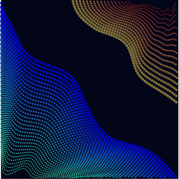 Abstracto colorido ondas punteadas de fondo