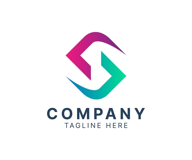 Abstracto colorido s letra logotipo icono diseño de símbolo vectorial para negocios