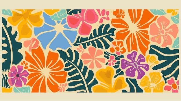 Abstracto colorido Vector de fondo de diseño floral