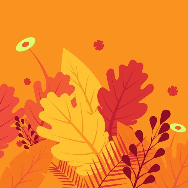 Abstracto colorido vector otoño o otoño fondo en colores rojo naranja