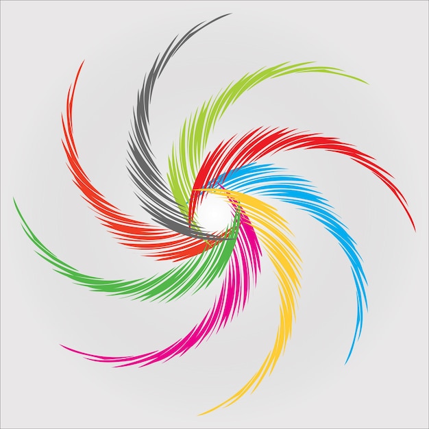 Abstracto colorido vórtice de ondas giratorio