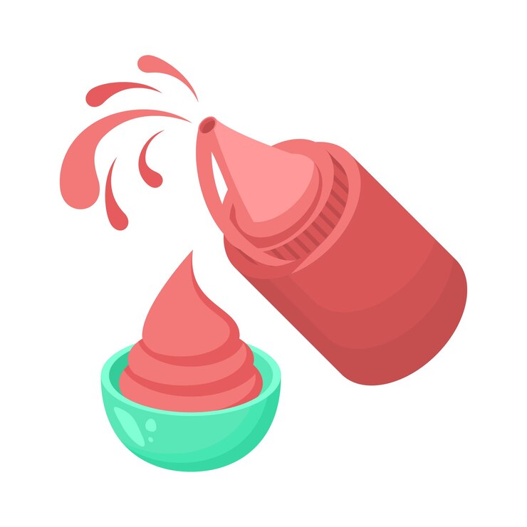 Vector abstracto comida rápida plana botella de salsa roja y plato de comida fondo diseño vectorial estilo de cocina