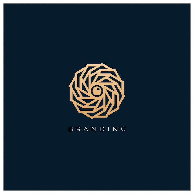 Abstracto Concepto del logotipo del vector de producción multimedia