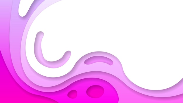 Vector abstracto corte de papel mar ondulado mar onda de océano agua rosa blanco diseño vectorial de fondo