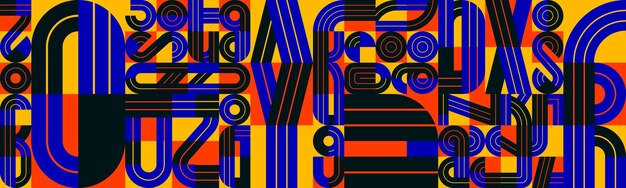 Abstracto sin costuras de fondo vectorial patrón de azulejos geométricos en el estilo de línea de colores de moda diseño moderno composición artística