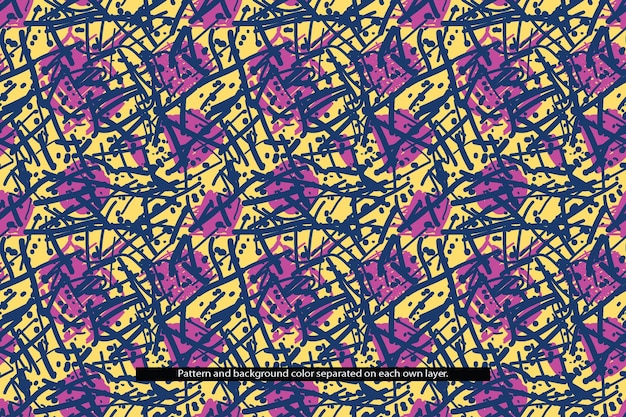 Abstracto sin costuras Patrón tradicional étnico dibujado a mano Fondo