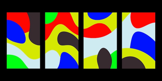 Abstracto creativo colorido dibujado a mano formas de garabateo patrón geométrico decoración ilustración de arte