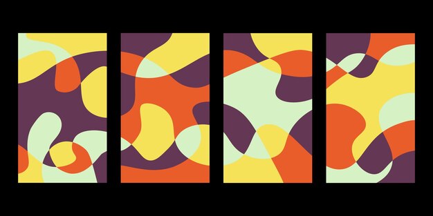 Abstracto creativo colorido dibujado a mano formas de garabateo patrón geométrico decoración ilustración de arte