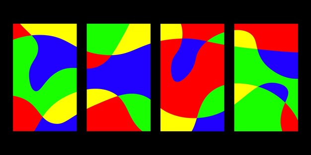 Abstracto creativo colorido dibujado a mano formas de garabateo patrón geométrico decoración ilustración de arte