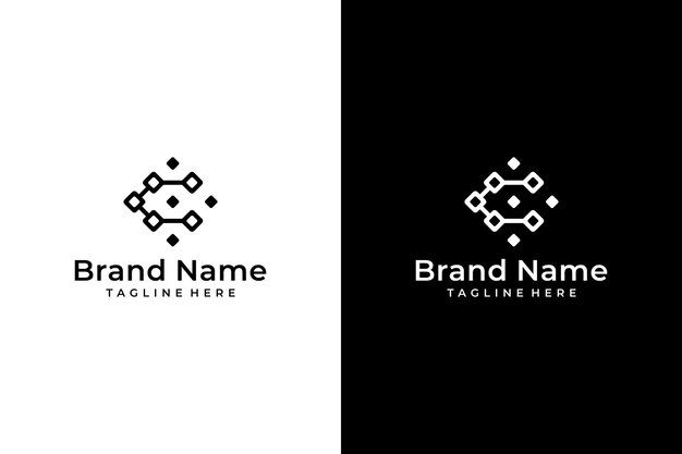Abstracto creativo de conexión letra C logotipo vectorial